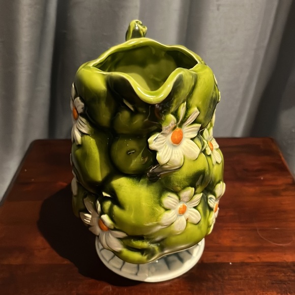 SOLD IN BUNDLE 1967 Inarco 3D Green Apples & Daisies Pitcher Creme de Menthe - Picture 4 of 11